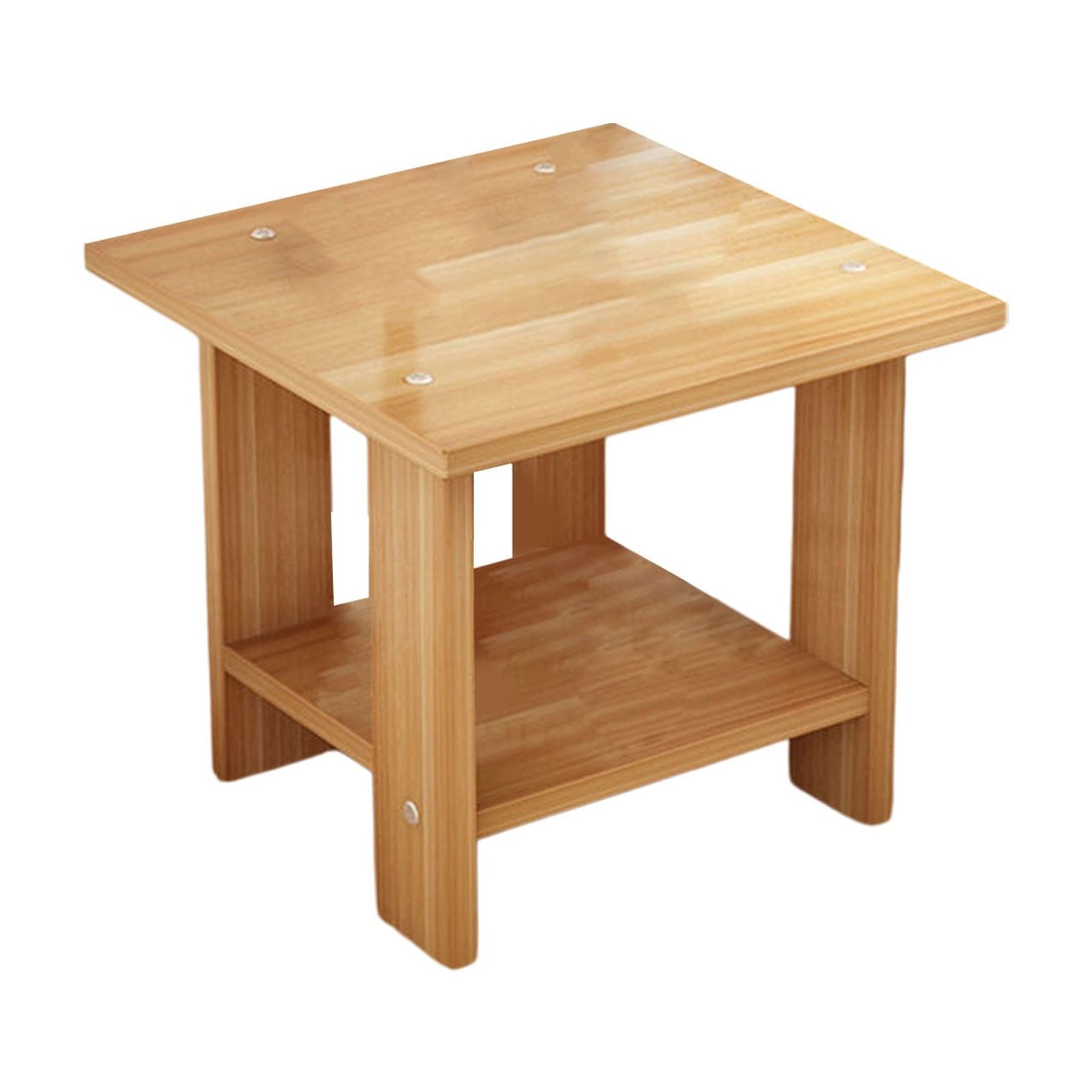 Uutvery Side Table, 2 Tier Bedside Table, Sofa Side Decorative Table,Multi Functional Home Decor,Suitable for Living Room and Bedroom, Storage Rack, Easy to Assemble 12.2x11.81x11.81 Inch